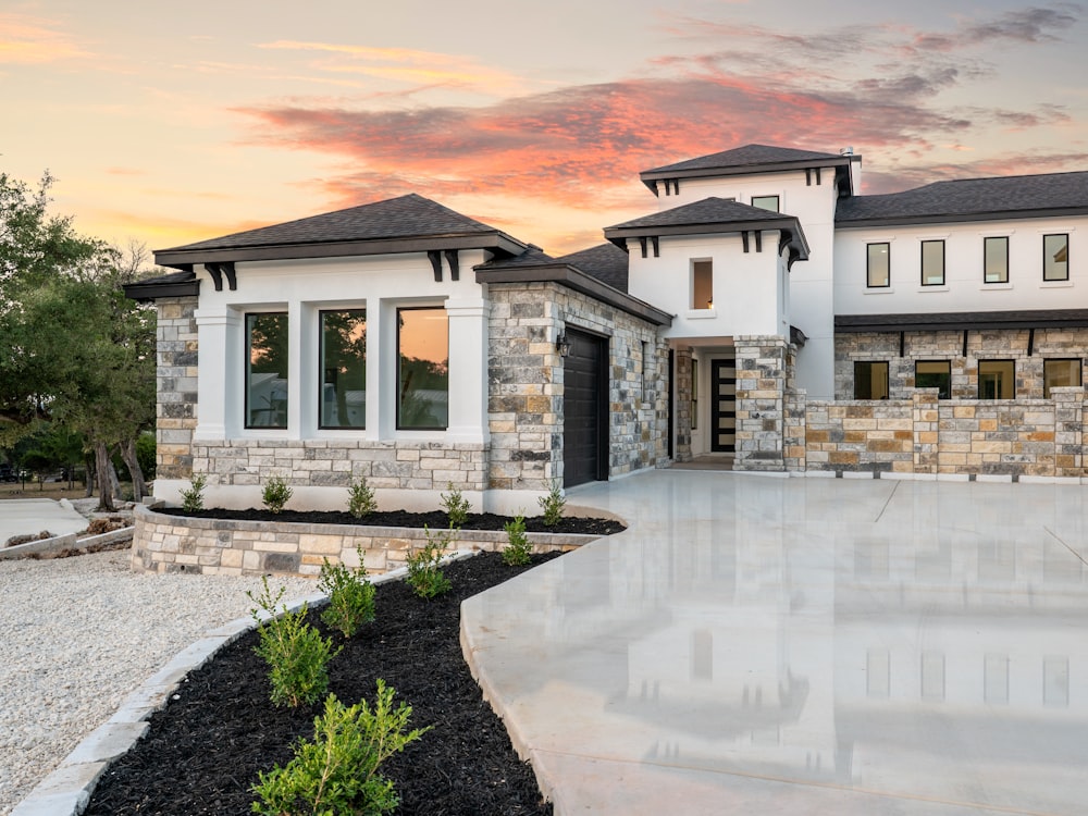 Home exterior prepared for an open house
